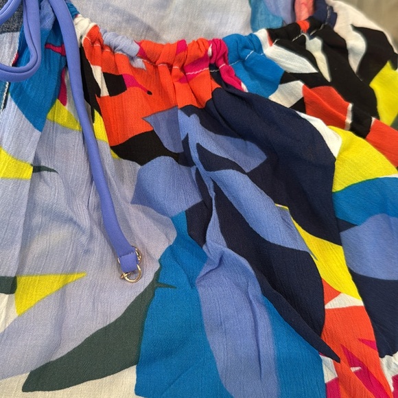 86. Anne Cole Women's Floral Bell-Sleeve Cover-up Tunic - Tropical Foral - Picture 3 of 3